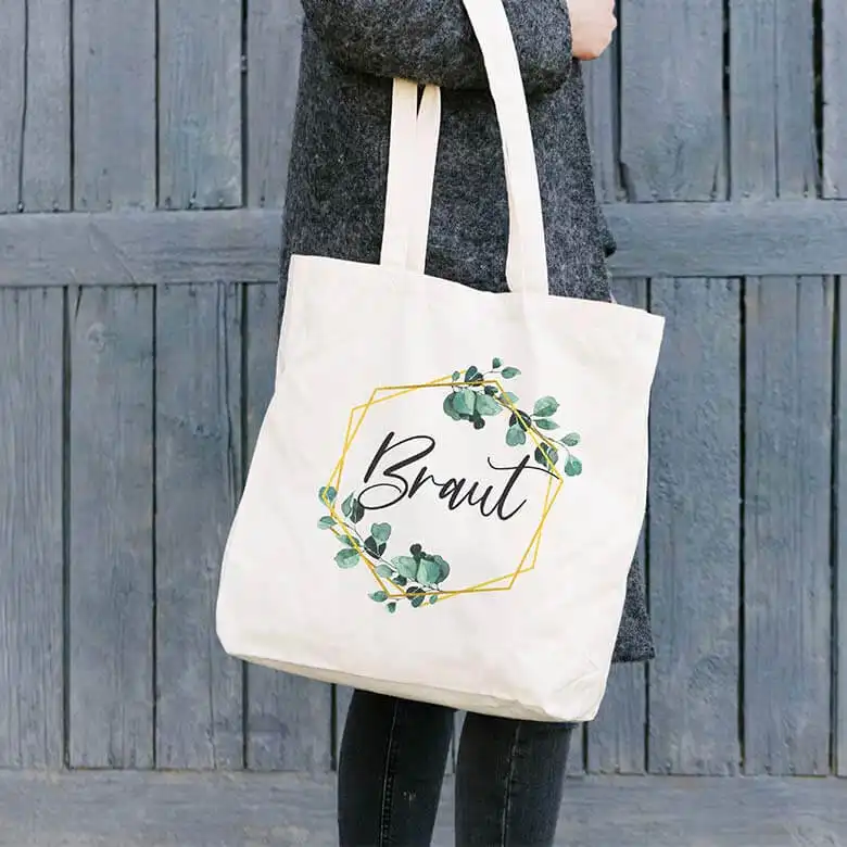 Moderne JGA Tasche mit Braut Design für den Junggesellinnenabschied
