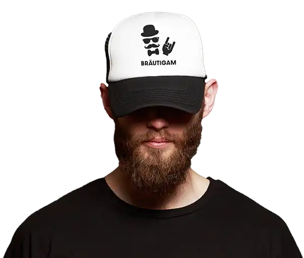 Moderne JGA Cap mit Bräutigam Design
